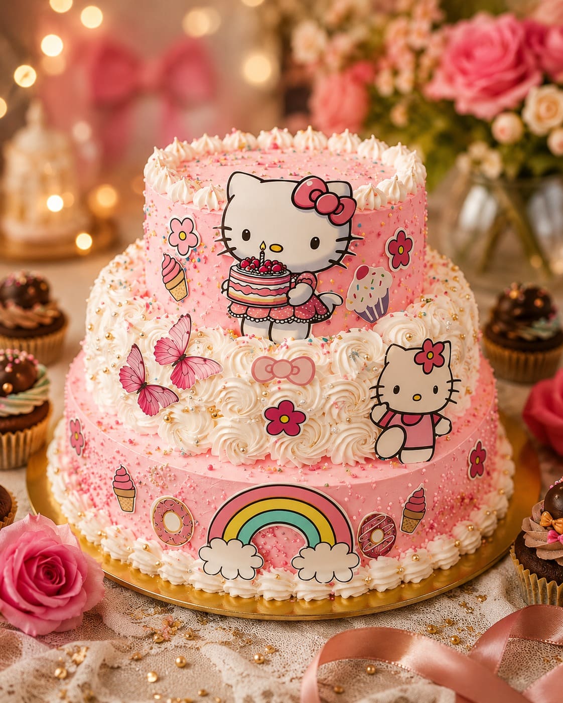 Hello Kitty Theme Cake